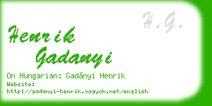 henrik gadanyi business card